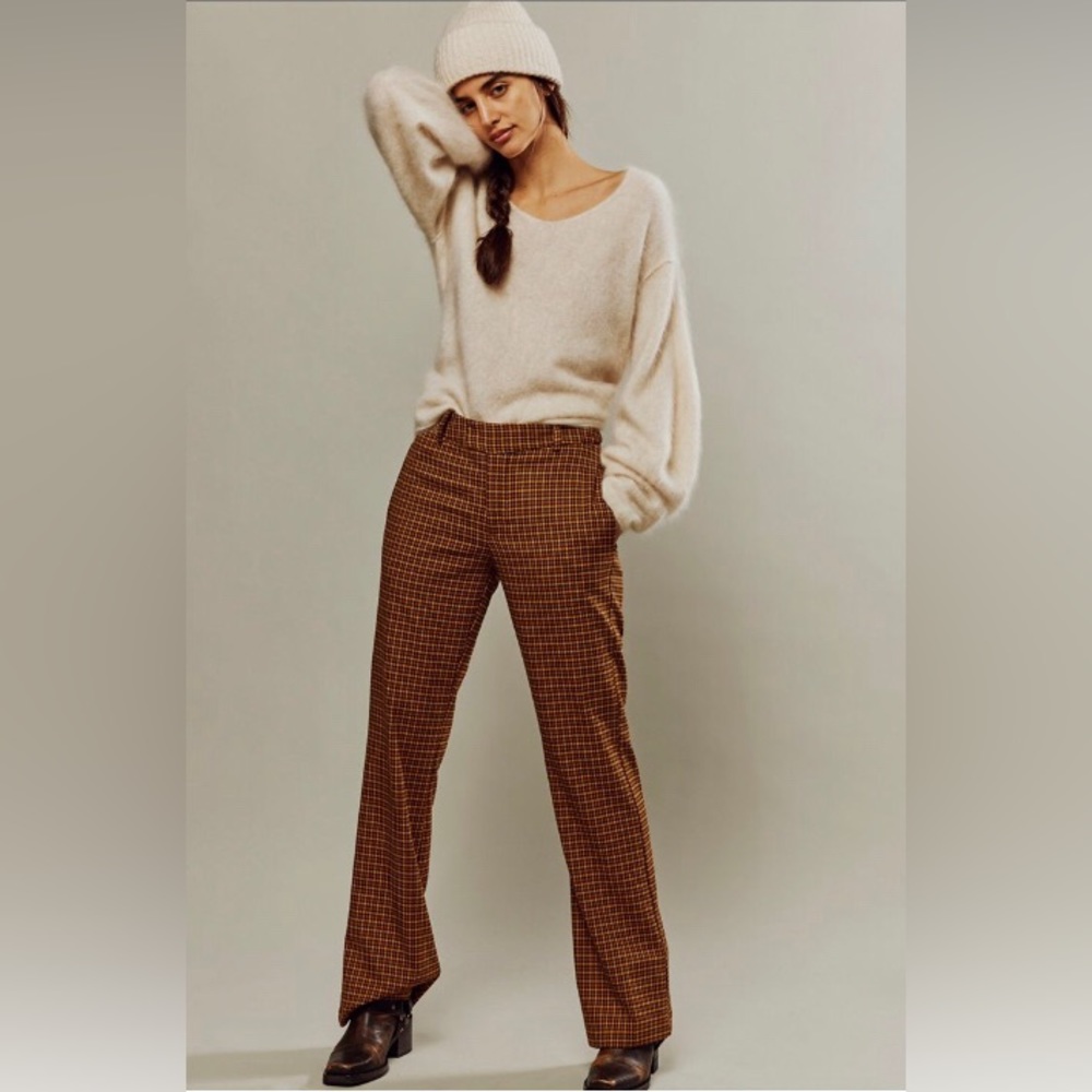 Jana Flare Trousers in Rust size 8